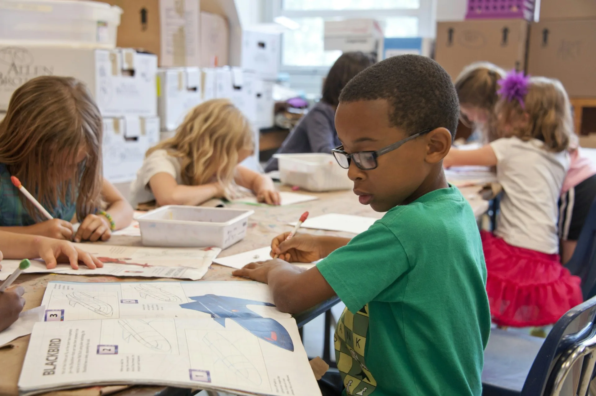 Students in classroom activity